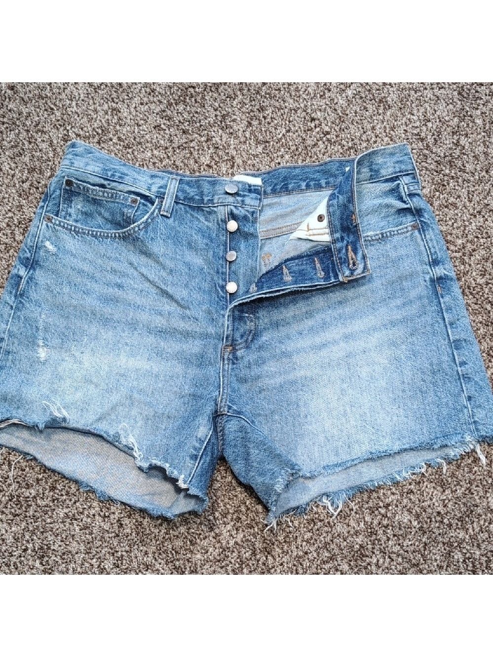 Denim Forum The Ex Boyfriend Midi Short Women's Plus Size 32